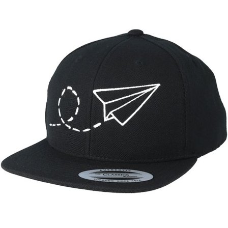 Kiddo Cap - Svart snapback Keps - Kids Kids Plane Black/White Kids Snapback @ Hatstore