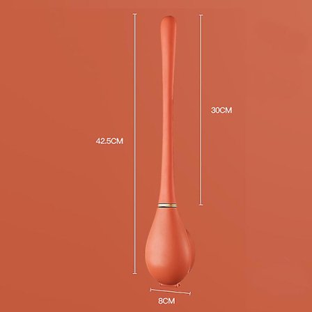 Silikon Toalettbørste og Holder Sett Veggmontert Toalettskål Rengjøringsbørste