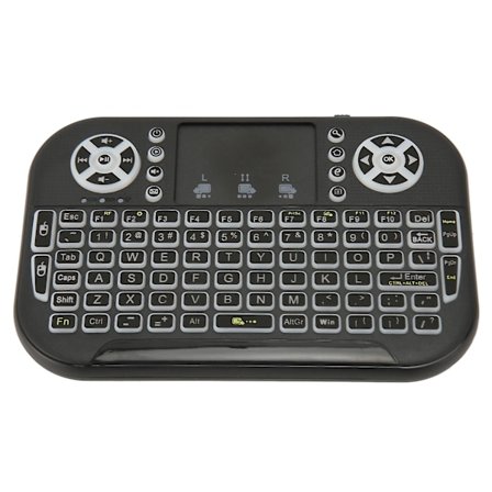 2,4 GHz Mini Trådlöst Bluetooth-tangentbord med Touchpad Bakgrundsbelyst Bärbart Tangentbord Fjärrkontroll för Laptop PC TV-box