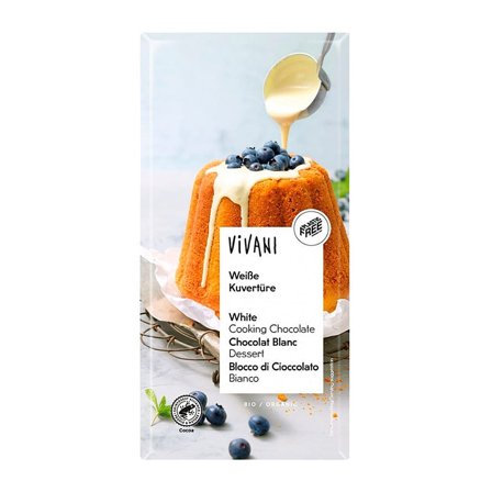 Vivani Kuverture hvid overtrækschokolade Ø 220 g, Helse & Madvarer, Snacks, Chokolade