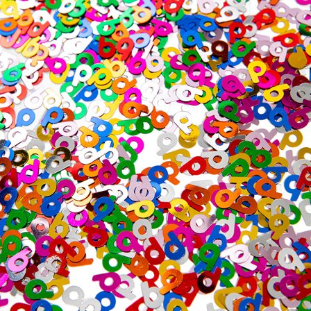 Flerfarget Konfetti 9 år