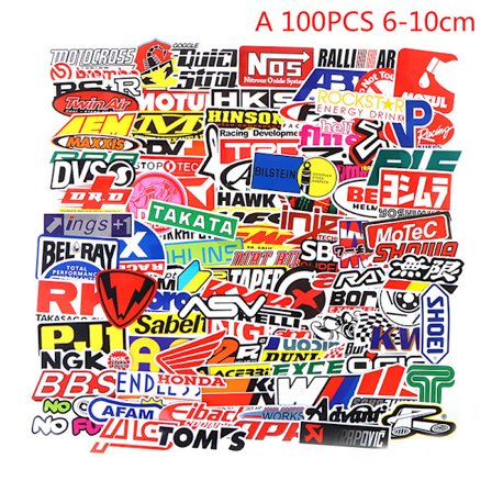 100 ST Racing Car Stickers Graffiti JDM Car Modification Waterp A