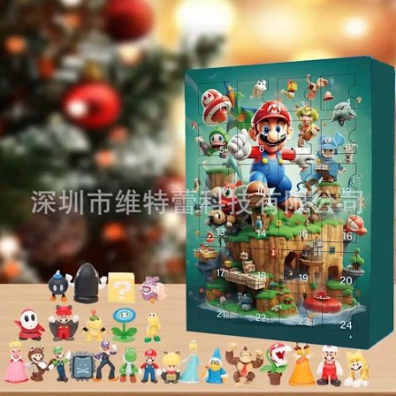 Super Mario Bros Mario Julkalender 24PCS C