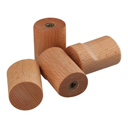 4 stk Naturtre Veggkroker Bokkrok BØK TRE BOK TRE