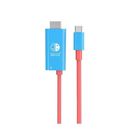 För Switch Adapter Kabel Typ C till -Kompatibel Kabel Väggladdare Switch USB C Hub för(röd blå)