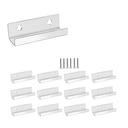 12 st Vinylskiva Hylla Väggfäste 10 cm Klar Akryl Album Skiva Hållare Display Flytande Hylla Edition 0627