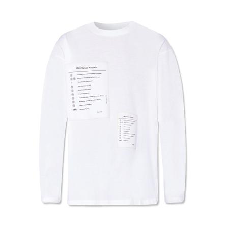 MM6 Maison Margiela T-shirt with long sleeves Hvid, Dame Langærmet