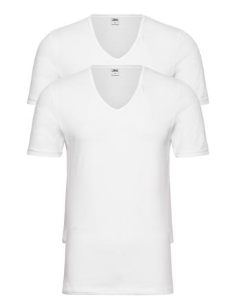 Jbs 2-Pack T-Shirt V-Neck Gots T-shirts Short-sleeved Vit JBS