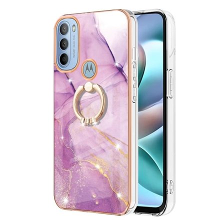 Marmormotiv Motorola Moto G41 / Motorola Moto G31 skal - Ljuslila Marmor