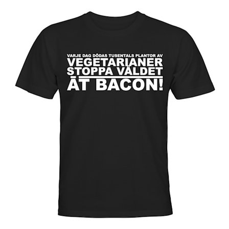 Stoppa Våldet Ät Bacon - T-SHIRT - HERR