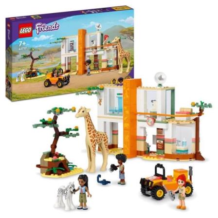 LEGO 41717 Friends Mia's Wildlife Rescue Center, veterinærlegetøj, med minifigurer af safaridyr, børn i alderen 7 Flerfärgad