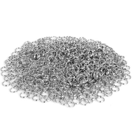 500 stk. runde mini-ringe i metal med flad split, metalringe med dobbelte løkker, små metalringe, konnektorer til smykker, halskæder, armbånd, 