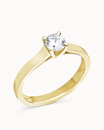 Solitaire Ring Abigail 18K Yellow Gold Lab-Grown Diamond 0.30 Carat - Engagement Rings & Wedding Rings from Vanbruun