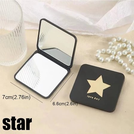 Vikbar sminkspegel Mini portabel sminkspegel Dubbelsidig spegel Smink liten spegel Sminkverktyg