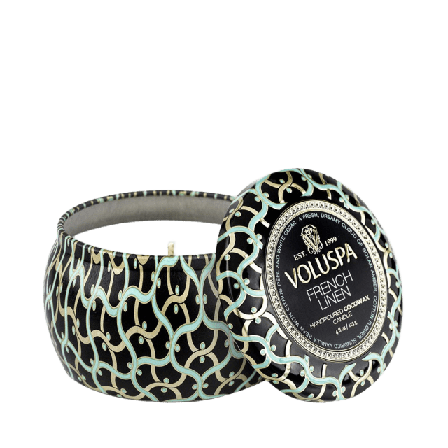 Voluspa Minitin Candle 25h French Linen Doftljus & rumsdofter Unisex 113 g