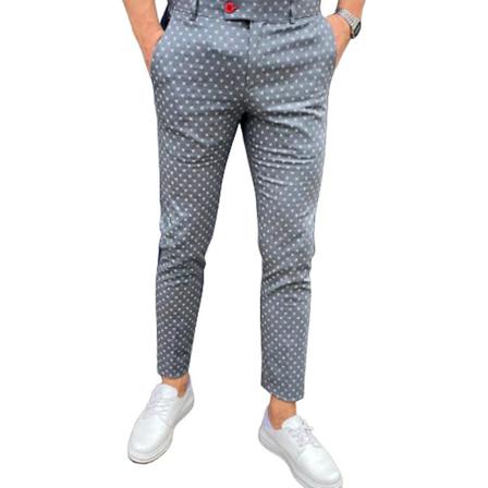 Business Dot Raka Byxor För Män Grey M