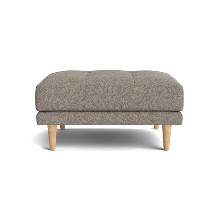 Cali puf - Hygge Grå/Beige - 81x71x40cm - Puf - Elegant siddeplads med lyse eller mørke bøgetræsben - Afslappende puf i afdæmpede farver