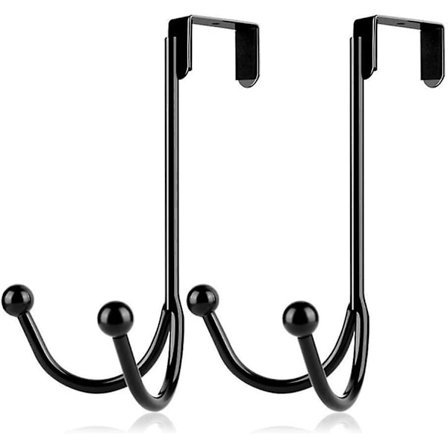 Dobbelt Dørkroge, Metal Over Dør Hængere, Smijern Enkel Dørkrog, Næglefri Garderobedør Hængekrog, Til Frakker, Hatte, Kapper, Håndklæder J