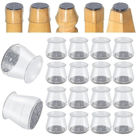 Pöytä- ja tuolinjalkapeitteet 32 kpl suojakorkit, silikoninen huopa tuolinjalat, pienet tuolinjalkapehmusteet harmaa, liukumattomat mykät 