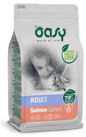Oasy Lifestage Adult Salmone Cibo Secco Per Gatti 1,5kg