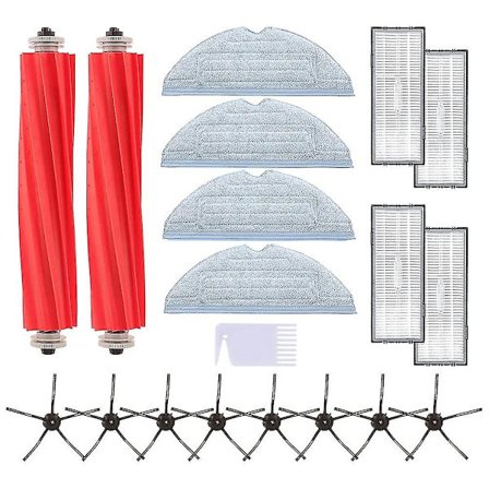 Tilbehørssett for Xiaomi Roborock S7, hoved- og sidebørster, filter, mopper
