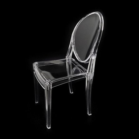 Dollhouse vapaa-ajan tuoli Minihuonekalut LÄPINÄKYVÄ