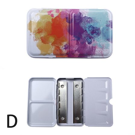 Farverige akvarelfarver Dåser Æske Palette Maleri Opbevaring Pa