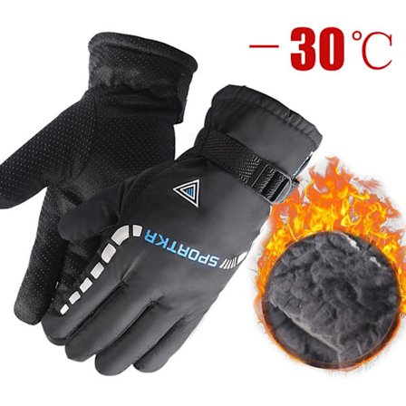 Waterproof Winter Warm Skiing Cycling Gloves Antislip Thickness Thermal Sports Camping Gloves for Men Women Traveling Gloves