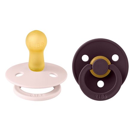 BIBS Pacifier Colour 2 Pack Latex Petal/Plum Size 2, Børn & Forældre, Sutter, Latexsutter