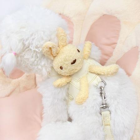 Lemmikkikanin valjaat koiran rintahihna BEIGE M beige M