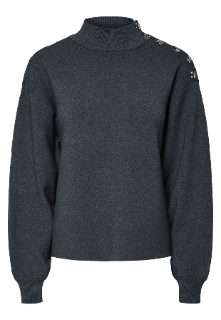 Y.A.S YASHAMA Stickad pullover Stickat Dam Grå L