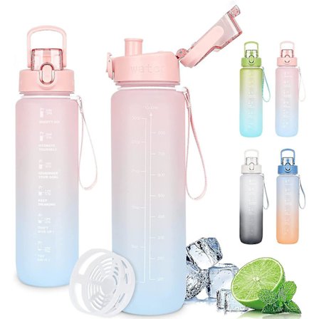 1PCS Pink Vattenflaska 1l,