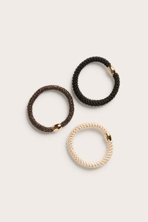 Kappahl | Hårstrikker 3-pk Beige ONE SIZE | Beige