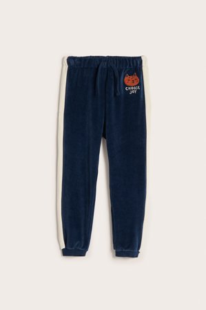 Kappahl | Kosebukse i velur Mørkeblå 98/104 | Mørkeblå