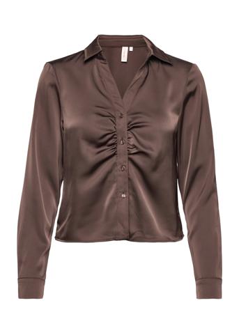 Onlamalie Ls Shirt Wvn Langermet Skjorte Brun ONLY