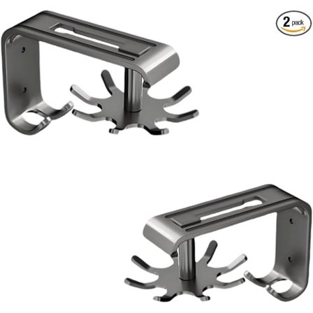 Krokskab 2-delt sort - Køkkenredskaber til opbevaring af håndklæder, værktøj og knive - Kompatibel med badeværelse, balkon og soveværelse