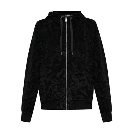 Dolce & Gabbana Jacquard hoodie Sort, Herre