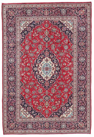 Medalhão Kashan Tapete 195X295 Lã