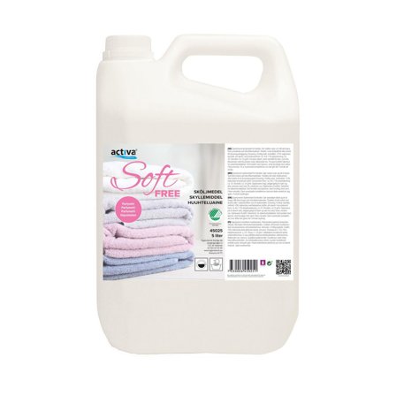 ACTIVA Sköljmedel Soft Free 5L - Lyreco - Städ och hygien - Tvättmedel och klädvård - Sköljmedel