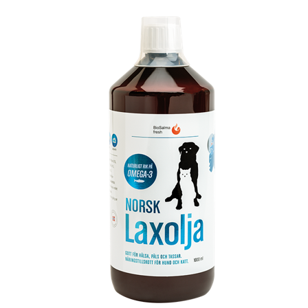 NorskLaxolja Norsk Laxolja för Hund och Katt 1000 ml