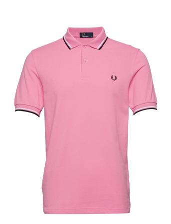 Twin Tipped Fp Shirt Polos Short-sleeved Vaaleanpunainen Fred Perry