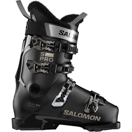 Salomon - Botas de All Mountain para mujer S/pro Delta 80 - Black / Black / Light Bronze Met.