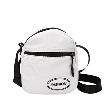 Käsilaukku Canvas vetoketjullinen laukku VALKOINEN