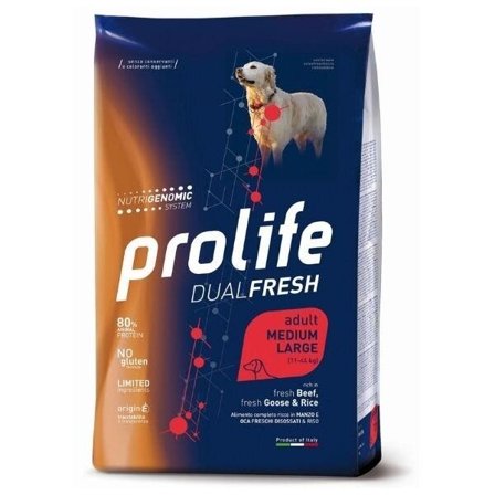 Prolife Dog Dual Fresh Adult Medium/Large Goose & Rice 12Kg
