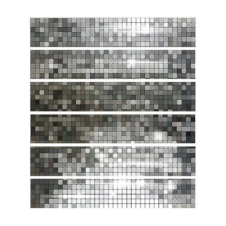 6 stk 3d selvklebende DIY trappeoppgang klistremerke veggmaleri