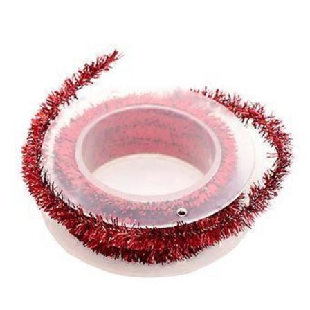 4. 92Ft Glitterlenker Juleglitterlenke for juletre Bryllup Bursdagsfest Dekorasjoner DIY Gaveinnpakning Rød