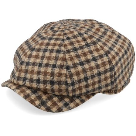 Wigéns - Beige flatcap Cap - Newsboy Classic Cap Brown Flat Cap @ Hatstore