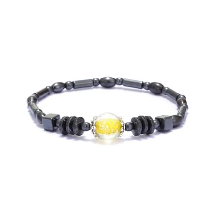 2-pak Anti-angst Magnetisk Ankelkæde Obsidian Chakra Ankelkæde