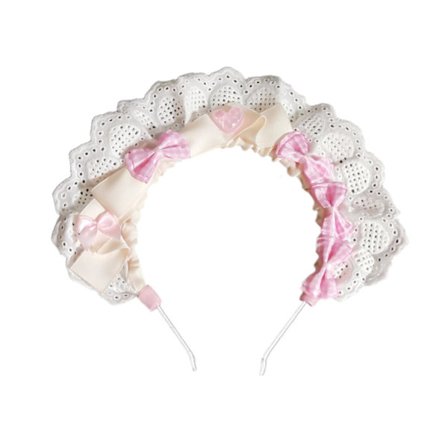Lolita-Hårband Elegant Färgglad Rosett Hårband Med Vikt Spets För Cosplay
