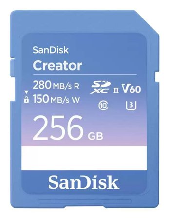 SanDisk Extreme PRO 256GB V60 Blue Creator Card